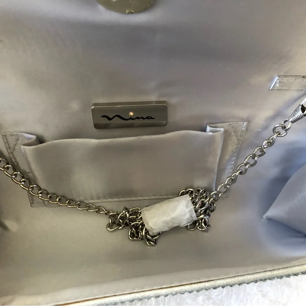 Nina Crystal Minaudiere Flap Long Clutch & Crossbody, NWT - Picture 6 of 12